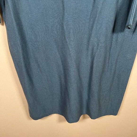 Peruvian Connection Pima Cotton Sweater Tunic Size Small Blue Dolman Sleeve - Picture 5 of 7